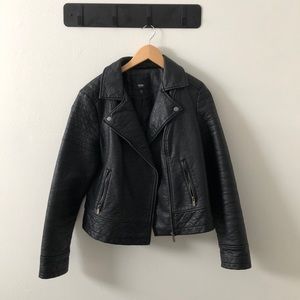 Faux Leather Moto Jacket